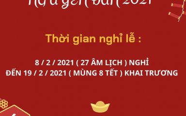 KIM TÍN THÔNG BÁO NGHỈ TẾT TÂN SỬU