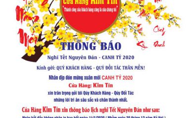 Thông báo nghĩ tết cửa hàng kim tín